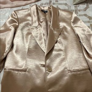 Bebe blush pink satin blazer
